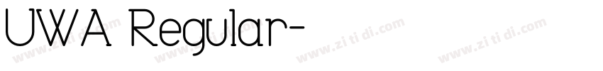 UWA Regular字体转换